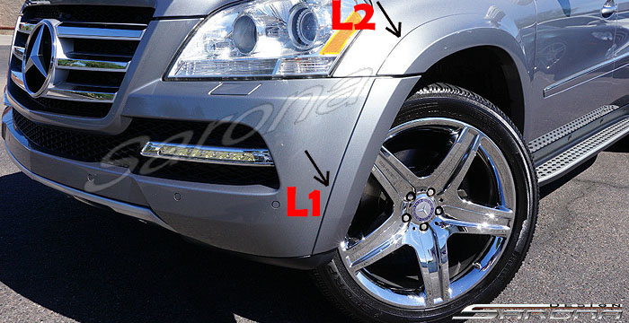Custom Mercedes GL  SUV/SAV/Crossover Fender Flares (2010 - 2012) - $790.00 (Part #MB-007-FF)